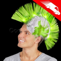 LED Mohawk Wig Green